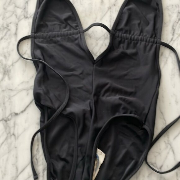 NWT American Apparel-Deep V Bathing Suit - Picture 1 of 5